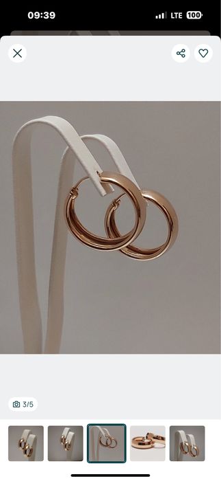 Продам золоті сережки