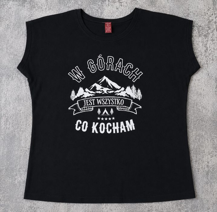 Czarny T-shirt damski firma Spod Lady