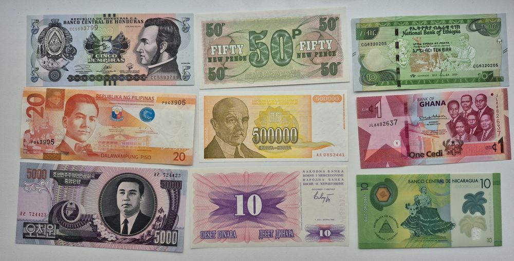 Колекція оригінальних банкнот світу 100 банкнот - 100 країн UNC