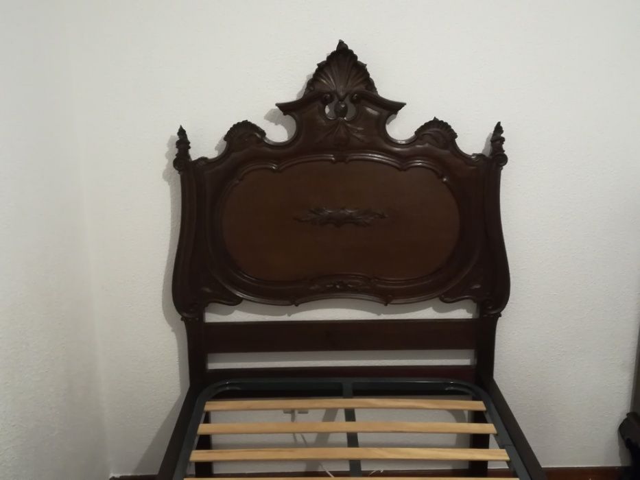 Cama D. João antiga madeira maciça