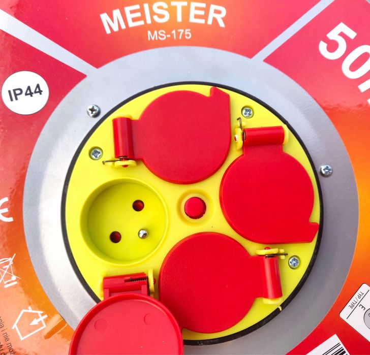 Przedłużacz 50m GRUBY kabel budowlany ogrodowy bębnowy 3x2,5