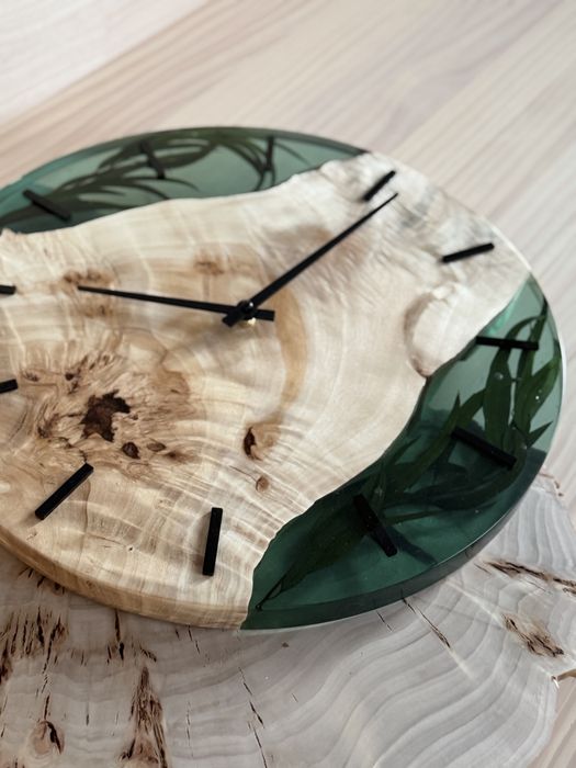 Годинник із епоксидної смоли 45см