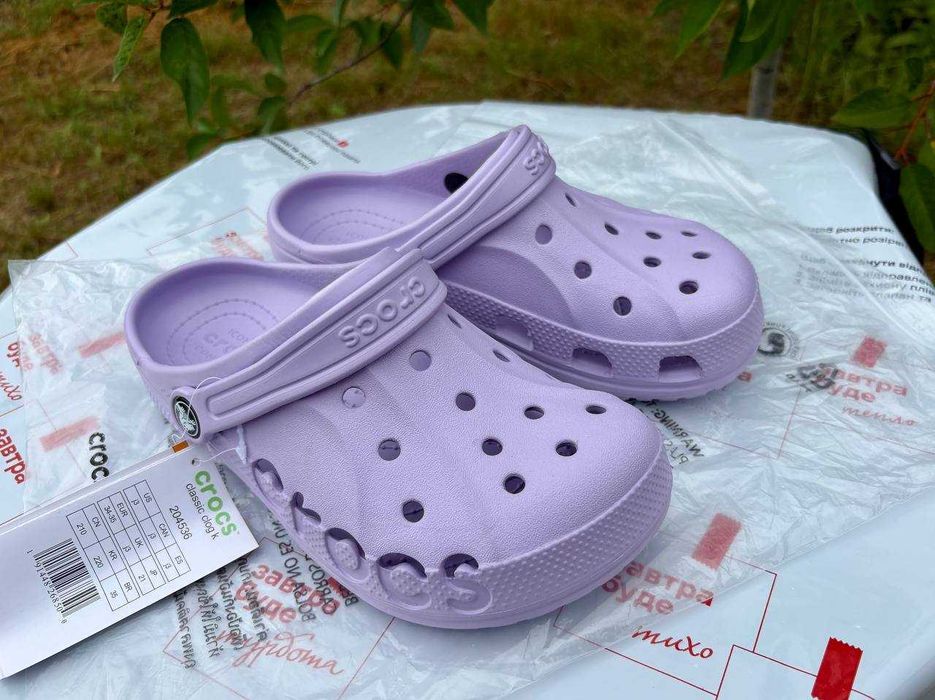 Крокси для дівчаток та хлопчиків Крокси дитячі лавандові Crocs Kids 31 32 33 34 р. в наявності