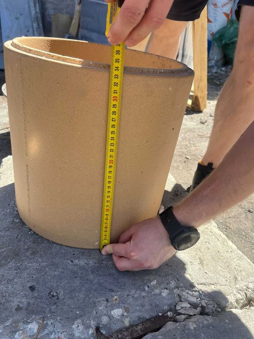 Rura ceramiczna kominowa - 300 mm + daszki kominowe