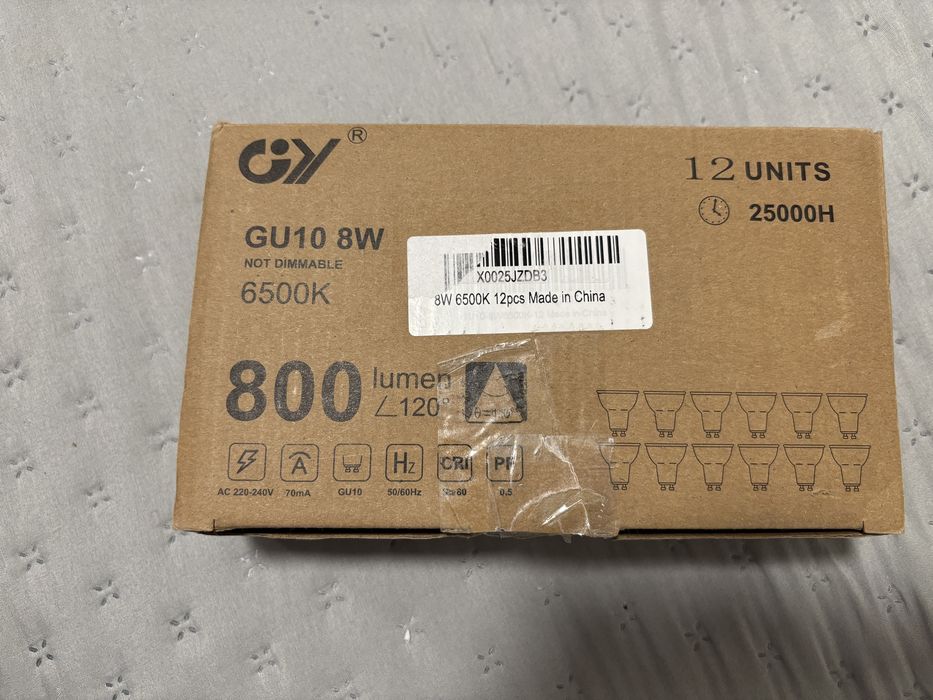 Якісні лампочки gu10 8w 6500k