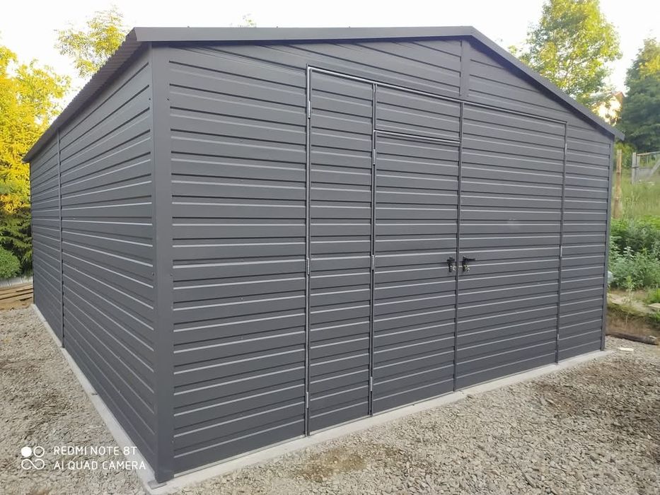 Garaż blaszany 5x7 dwuspadowy