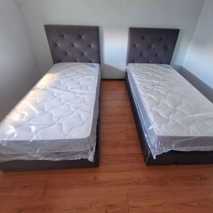 Camas de Solteiro Estofadas de Luxo 199€ - Disponíveis em Várias Cores! 190x90m! topp de Gama Novas Direto Da Fabrica