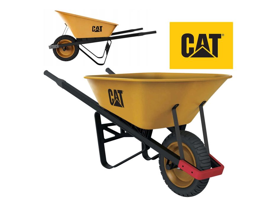 Taczka ogrodowa budowlana CATERPILLAR J-Series 6' Steel 250kg Pneumatyczne koło