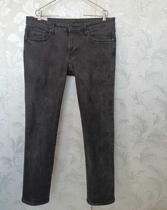 р 18 / 52-54 чорні з градієнтом джинси штани щільні H&M