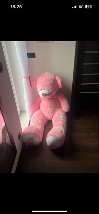 2 metrowy różowy  miś