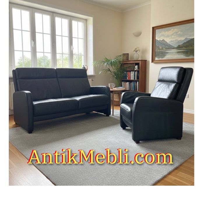 Шкіряний комплект диван крісло кожа 4174