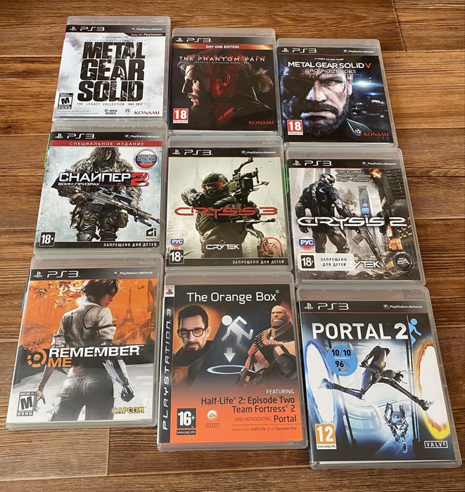 Sony PS3: Harry Potter, Rayman, Spyro, Sonic, Bioshock, Orange Box.