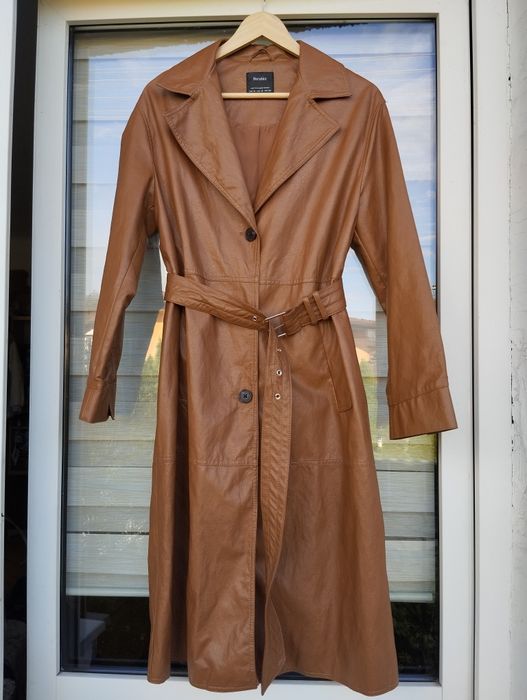 Płaszcz skórzany Bershka M/L