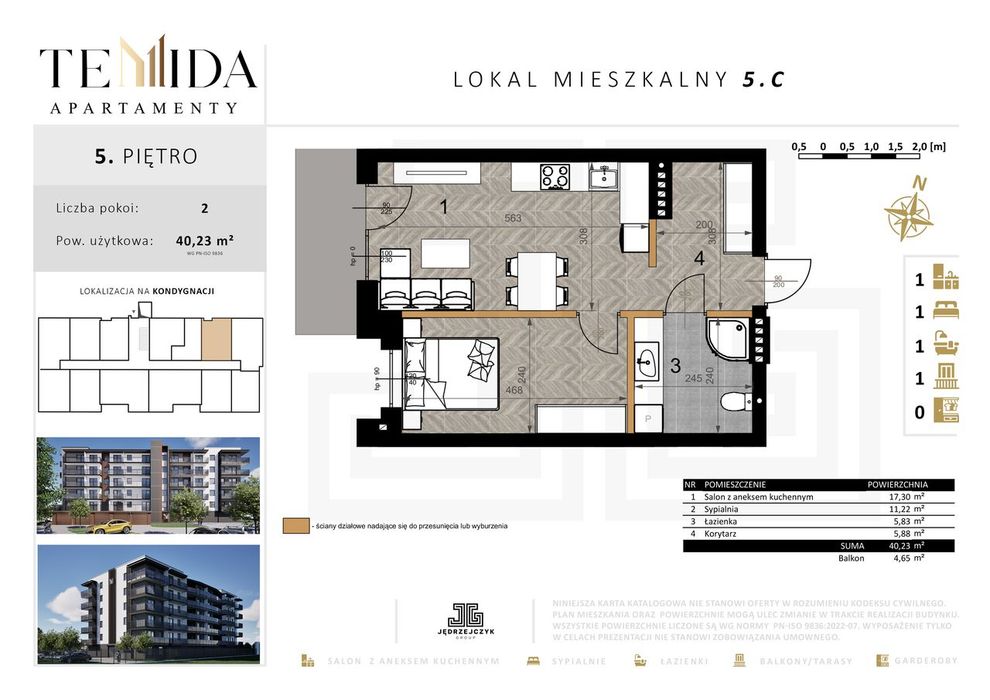Mieszkanie 5.C | Apartamenty Temida