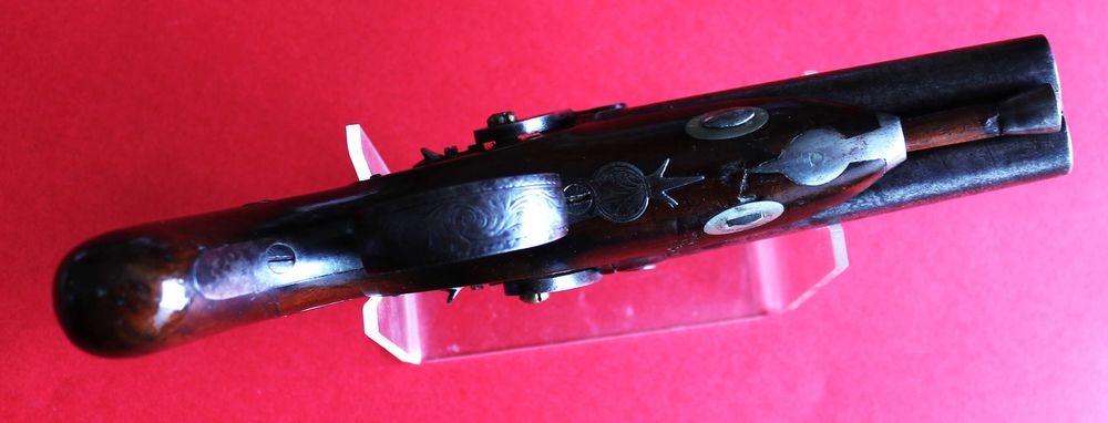 Soberba pistola de percussão dois canos Webster, Melton UK