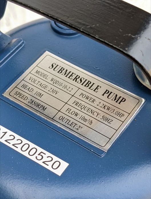 WQD 2.6kwt + 10m шланг. Насос дренажный фекальный