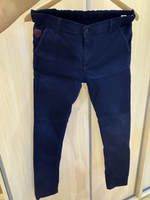 Брюки котонові темно сині для хлопчика зріст 170