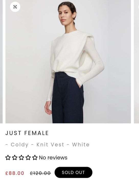 Just Female нежный жилет свитер оверсайз мохер шерсть хс/с