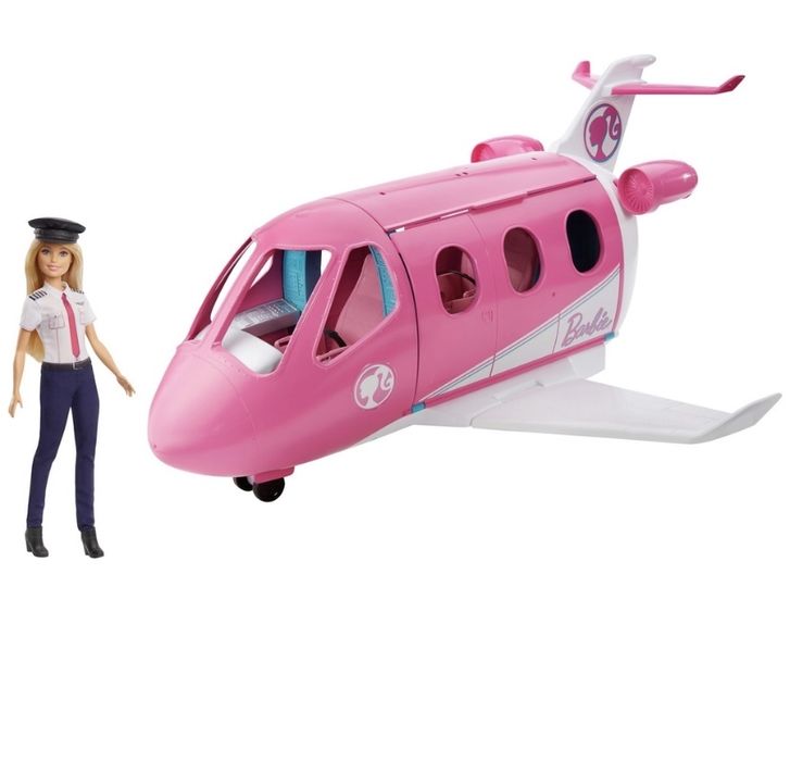 Великий літак Барбі з лялькою пілотом mattel dream plane Barbie pilot