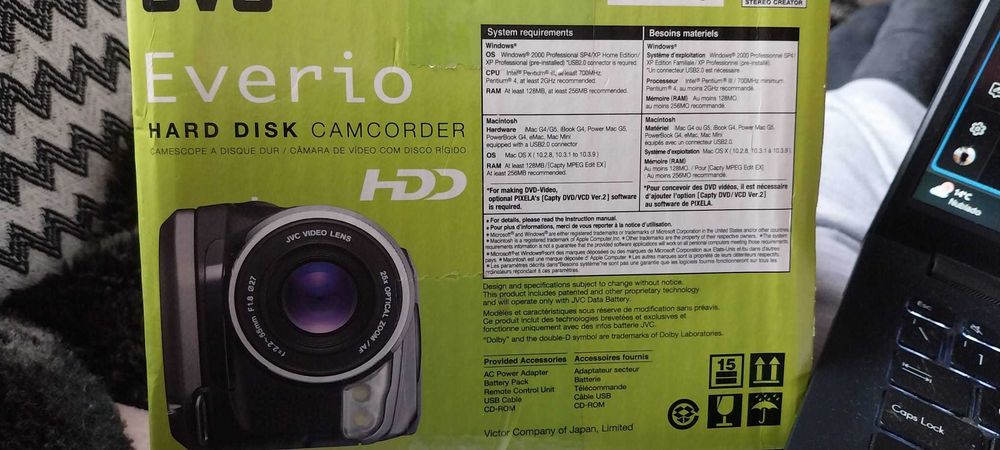 Camcorder Hard Disk HDD JVC