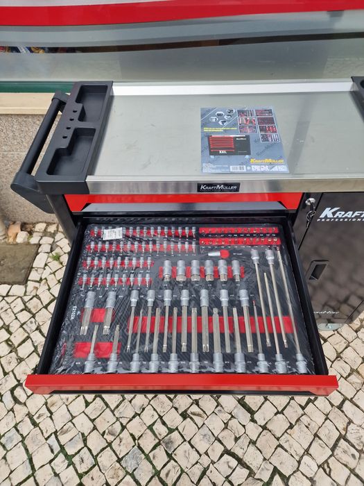 (Pormação )Carrinho de ferramenta de 7 gavetas completas XXXL novo