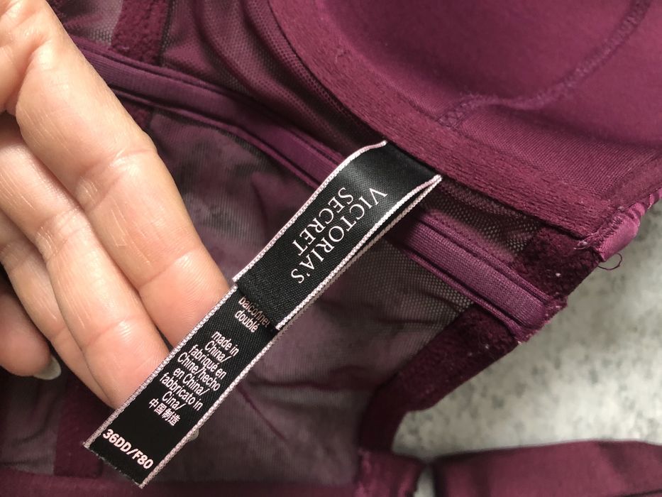 Biustonosz gorset Victoria’s Secret 80F 36DD fioletowy