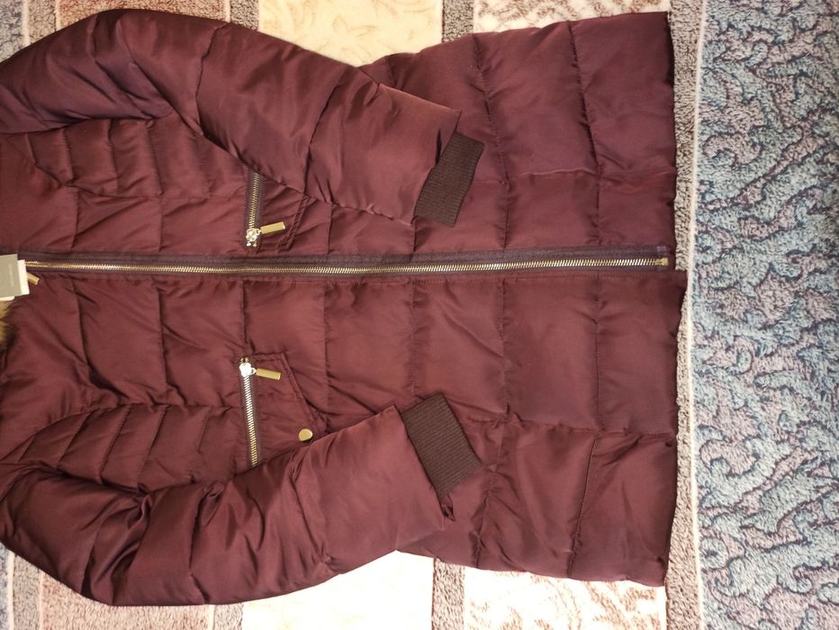 Новий пуховик Oasis XS-S 34-36 куртка довга ХС-С бордовий демі HM