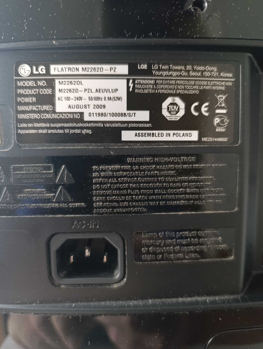 Telewizor/monitor LG M2362D +Mi Tv Stick Android.