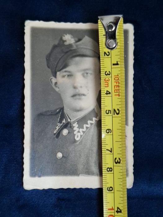 Zdjęcie żołnierza polskiego z dedykacją. Lata 40.