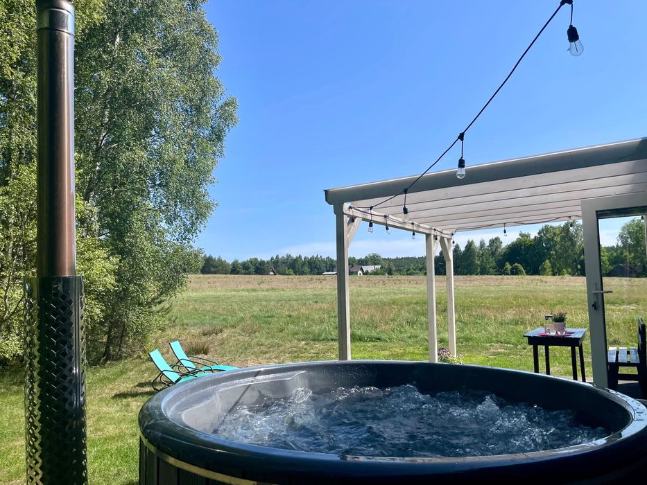 Romantyczny domek w lesie na wynajem / Prywatna balia/ Bory Tucholskie