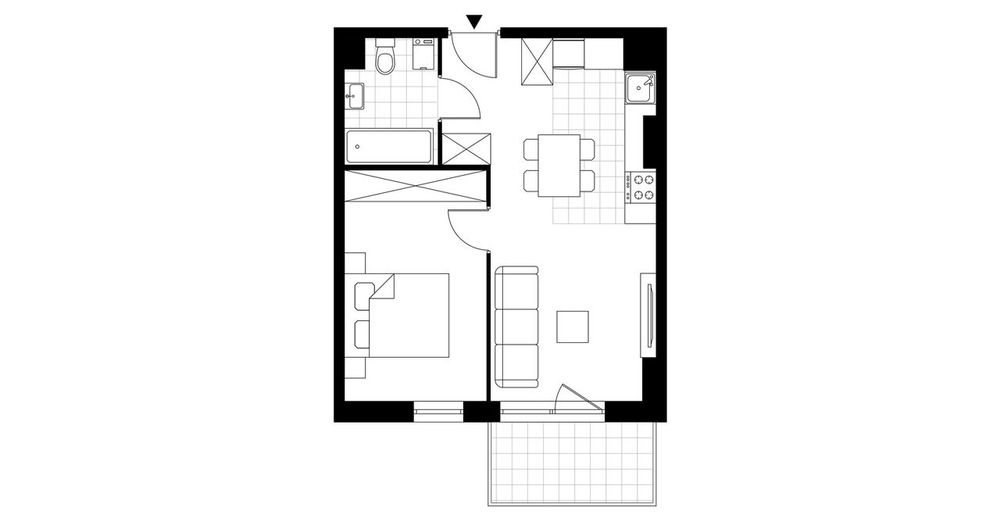 2-pokojowe mieszkanie 38 m² Bez Prowizji - Widok 3