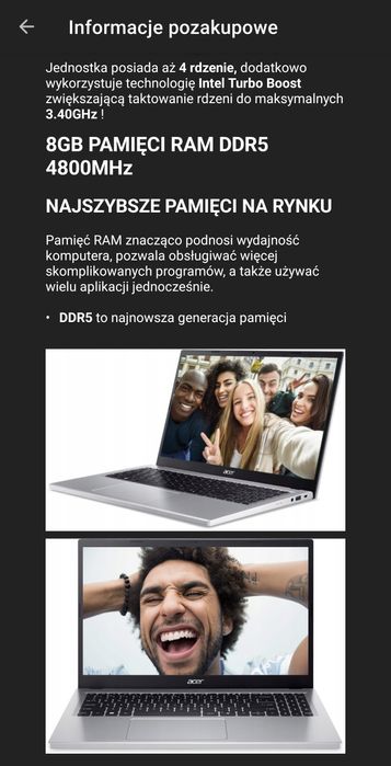 Acer dobra cena!