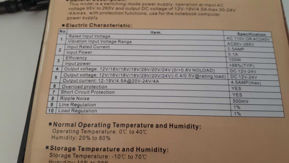 Carregador/adaptador para notebook