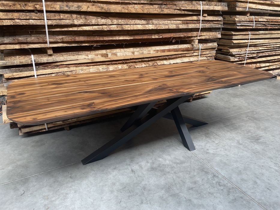 Stół orzech włoski / amerykański lity loft