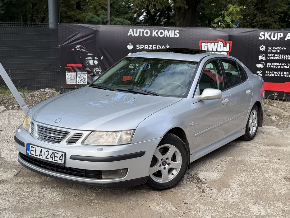 Saab 9-3 2.2 TiD 2004 Skóry Szyberdach Klima Hak Alufelgi Zero Rdzy Niskie Spalanie Zadbany