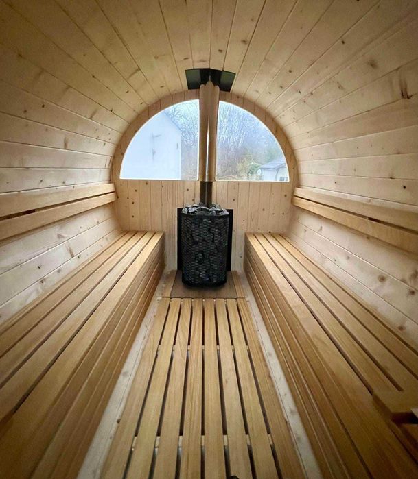 Sauna mobilna 250cm z tarasem (200+50), twój pomysł na biznes