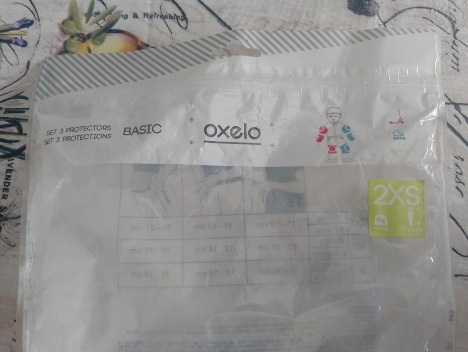 Capacete e proteções para criança.