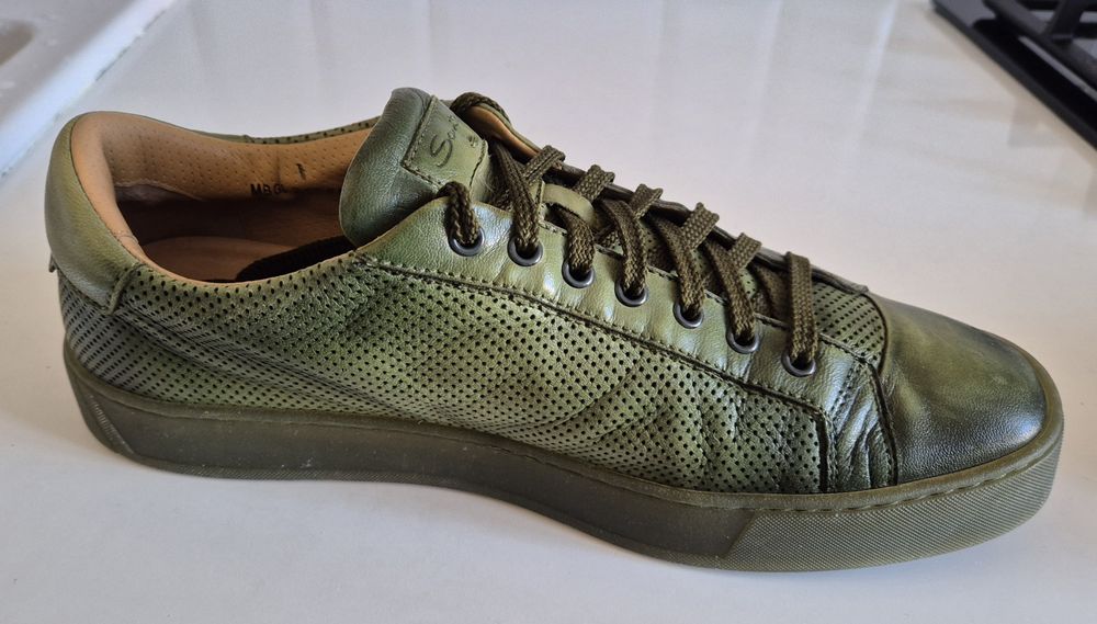 SANTONI roz. 46 30 cm delikatna skóra naturalna w całości made in italy