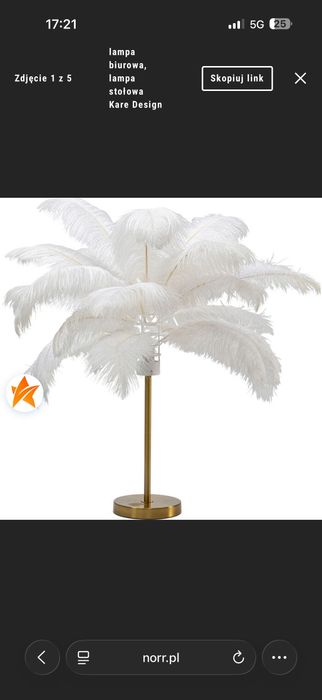 Lampa stołowa 60cm Kare Design Palm
