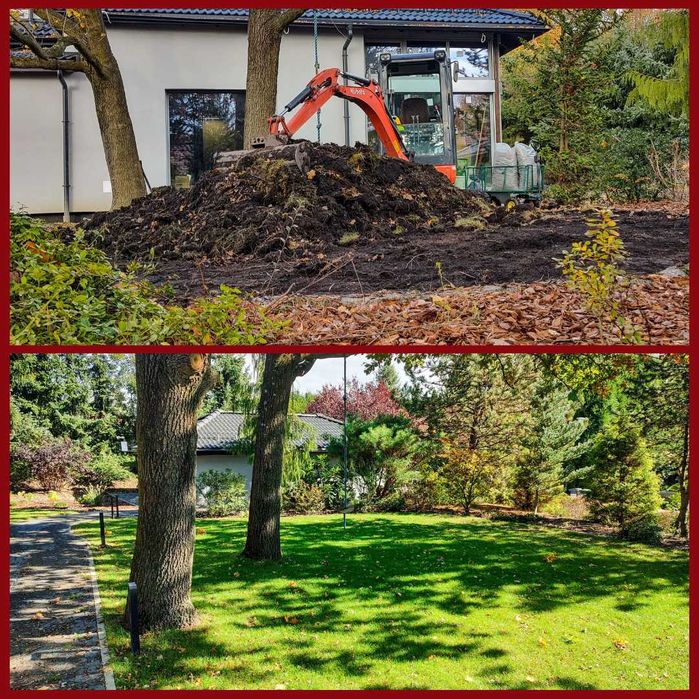 Usługi ogrodnicze - Projekt, Wykonawstwo, Trawnik z rolki, Nawadnianie