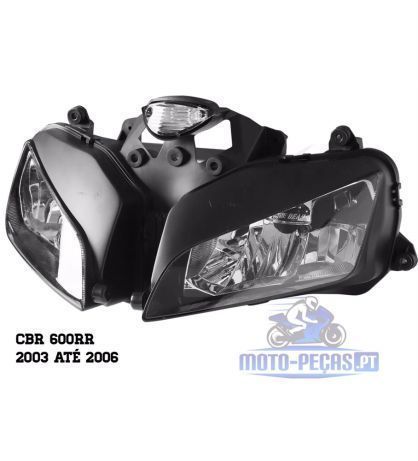 Farol cbr 600rr ano 2003 a 2006 óptica honda f5 ótica