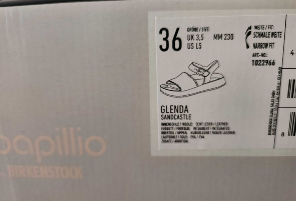 Vendo Sandálias Birkenstock Glenda N36 Novos nunca usados, na caixa