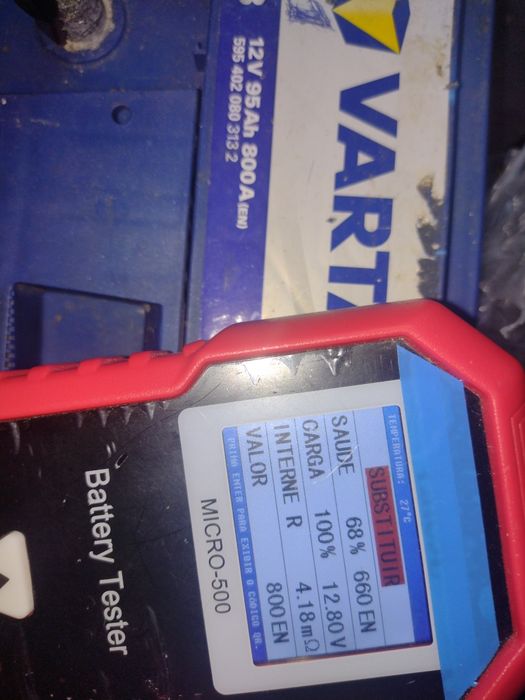 Bateria  testada  95 e 52 Ah