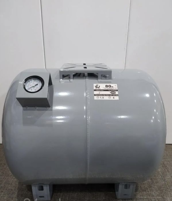 Бак гідроакумулятор 80 л з манометром.