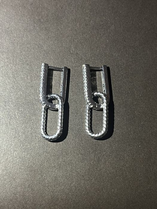 Сережки срібло 925s срібні звена серьги серебро серебряные звенья