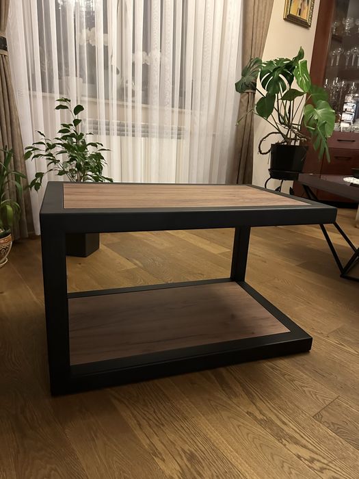 Stolik kawowy loft industrial czarny