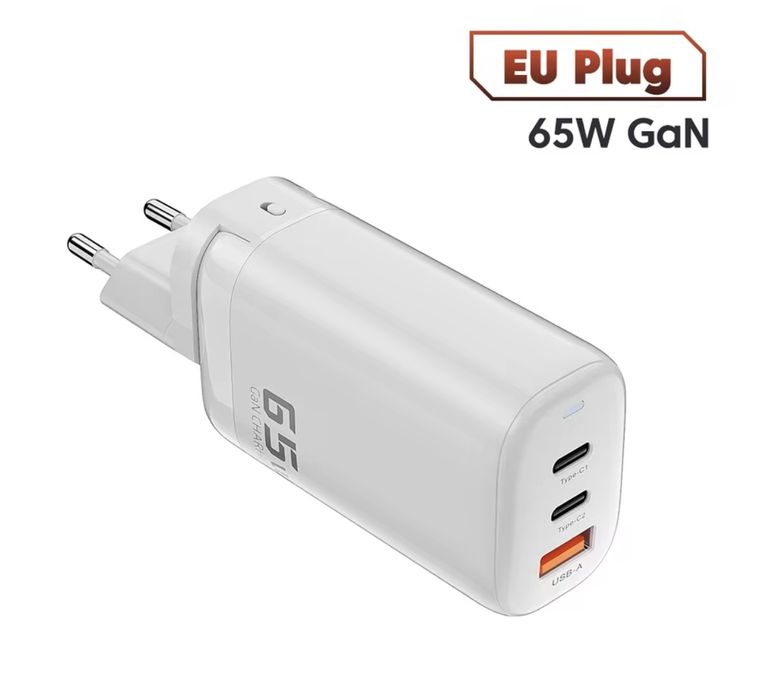 Зарядний пристрій для смартфона ноутбука toocki 65w gan