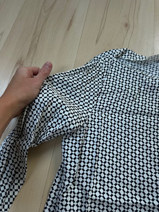 Zara woman damska bluzka elegancka biały czarny wzory