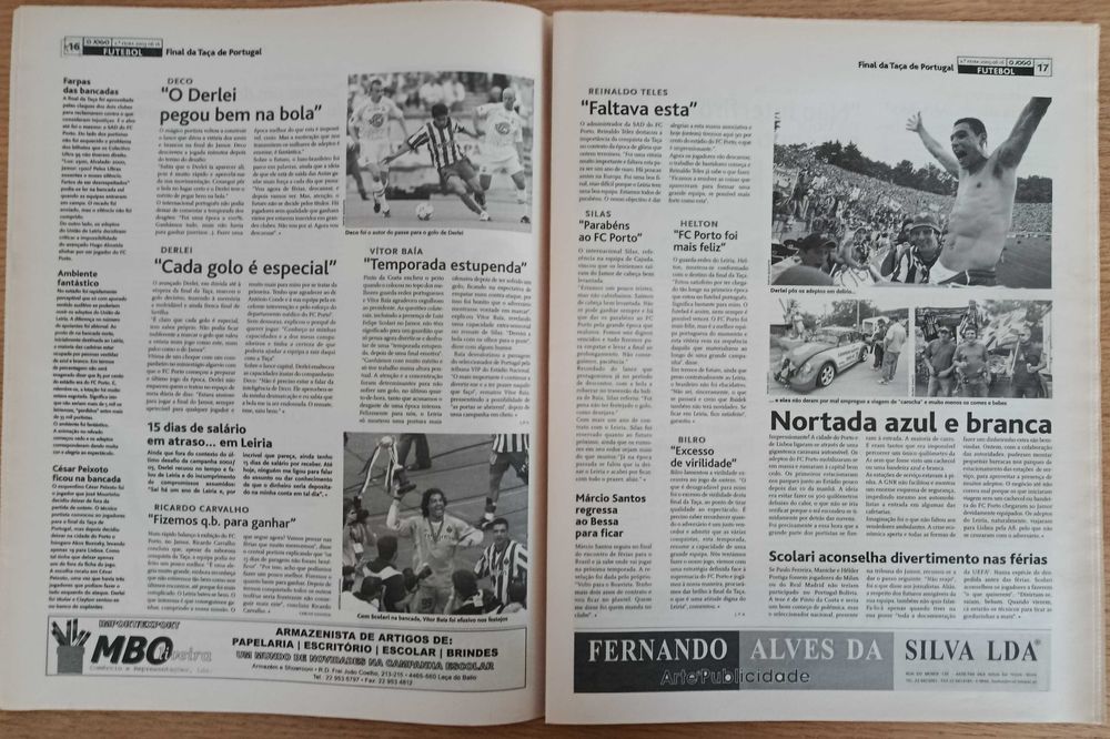 Jornal O Jogo de junho de 2003 - F. C. Porto único
