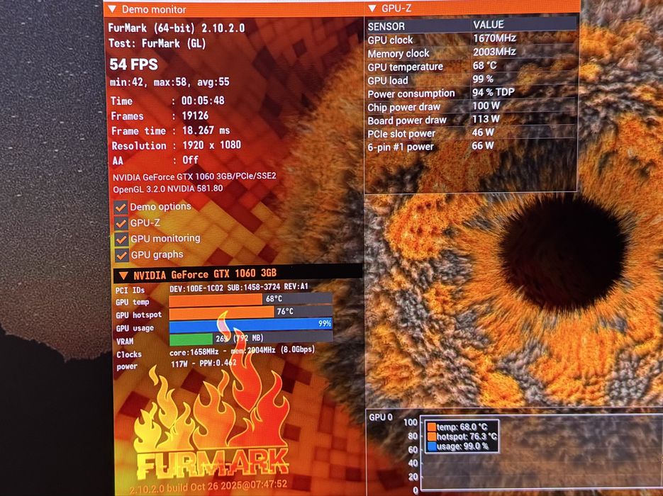 Видеокарта Gigabyte GTX 1060 3gb Windforce